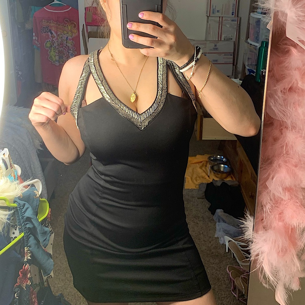 🦋 NWT Foreign Exchange Black Mini Dress